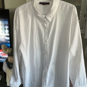 Gloria Vanderbilt White Cotton Shirt